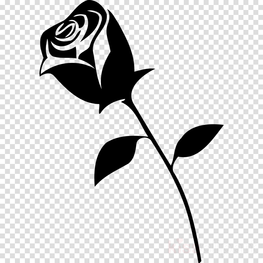 Rosebud Clipart Clip Art , Png Download - Black Rose Vector Png Transparent Png (900x900), Png Download