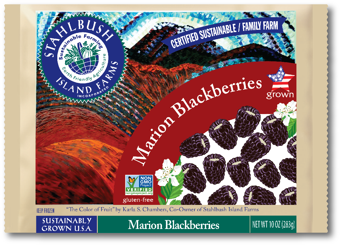 A Truly Oregon Berry, Marion Blackberries Or Marionberries - Stahlbush Island Farms Clipart (1254x938), Png Download