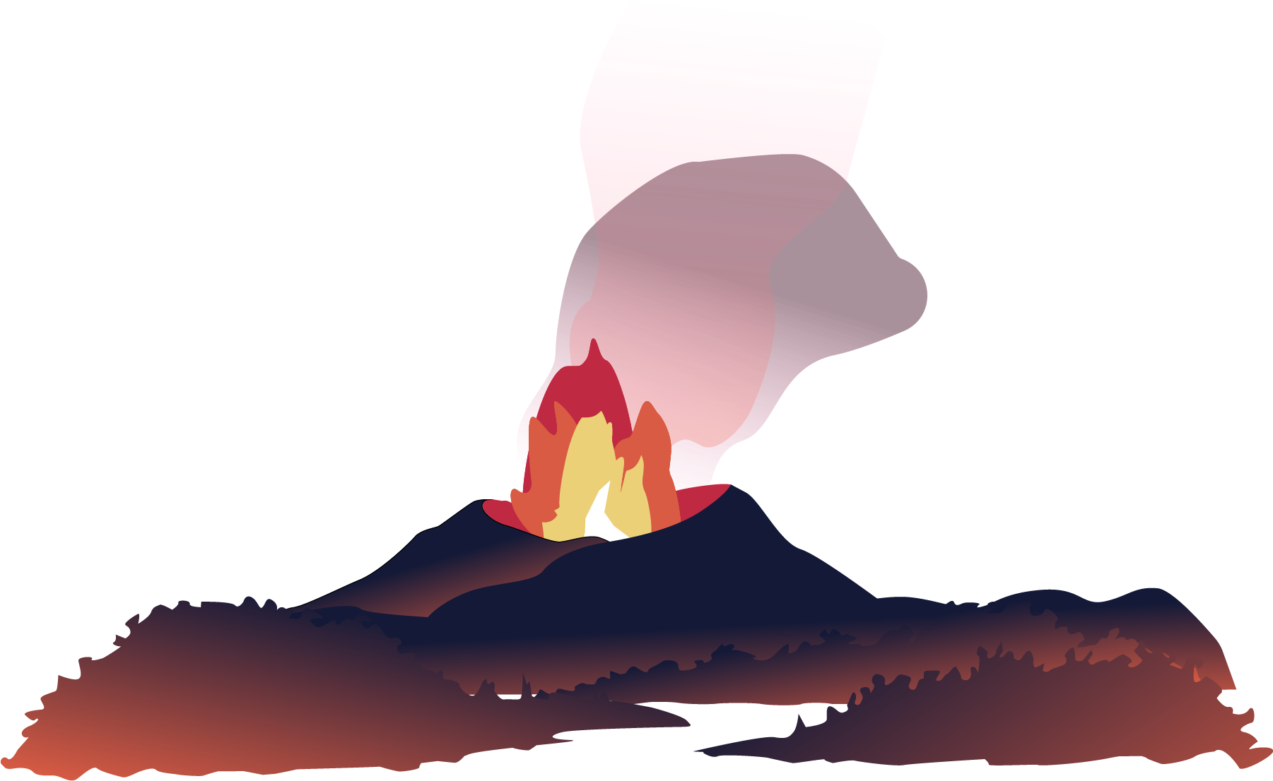 Asset - Stratovolcano Clipart (1800x1137), Png Download