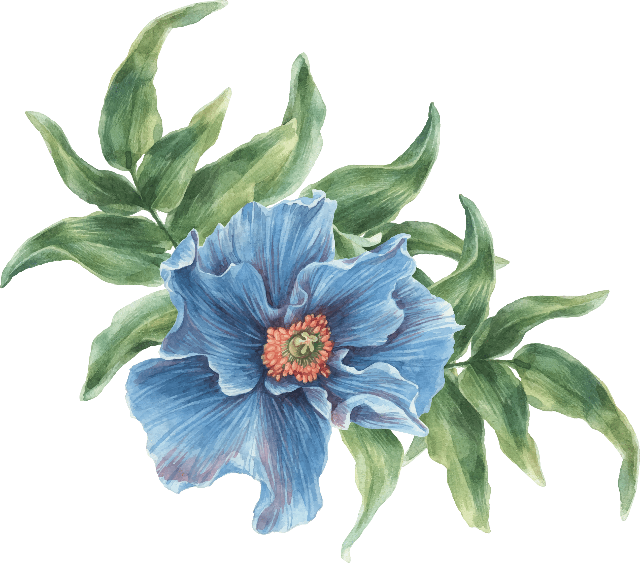 Social Connections - - Watercolor Painting Clipart (2541x2236), Png Download