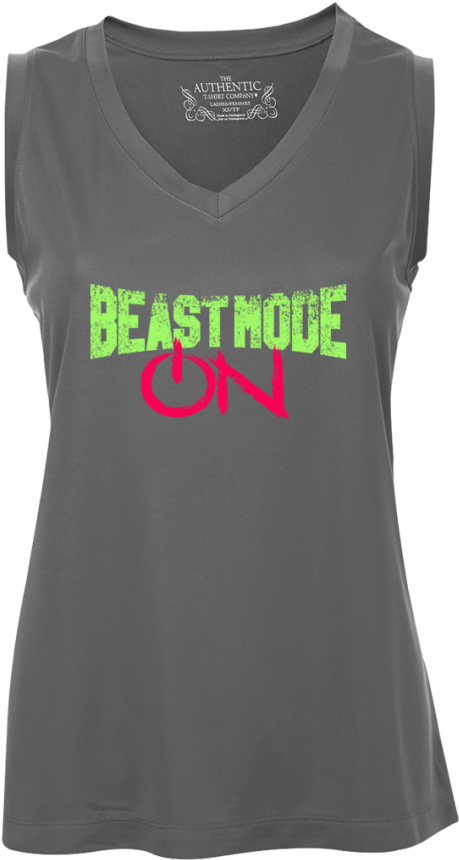 Beast Mode Ladies Sleeveless Top - Active Tank Clipart (1000x1000), Png Download