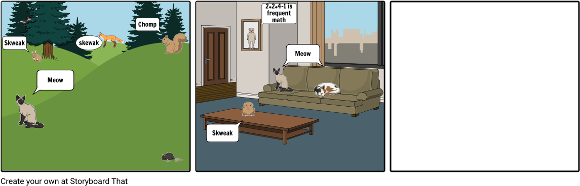Kitty Cat - Storyboard Clipart (1164x385), Png Download