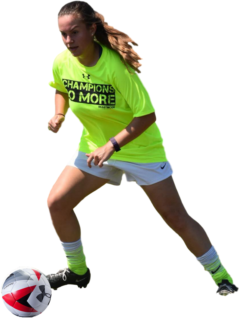 "the Beast Mode Soccer Camp Made Me More Self-reliant - Kick Up A Soccer Ball Clipart (885x1134), Png Download