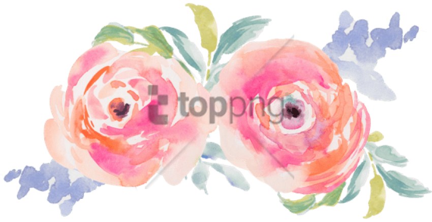 Free Png Pink Watercolor Flower Mousepad Png Image - Watercolor Paint Clipart (850x438), Png Download