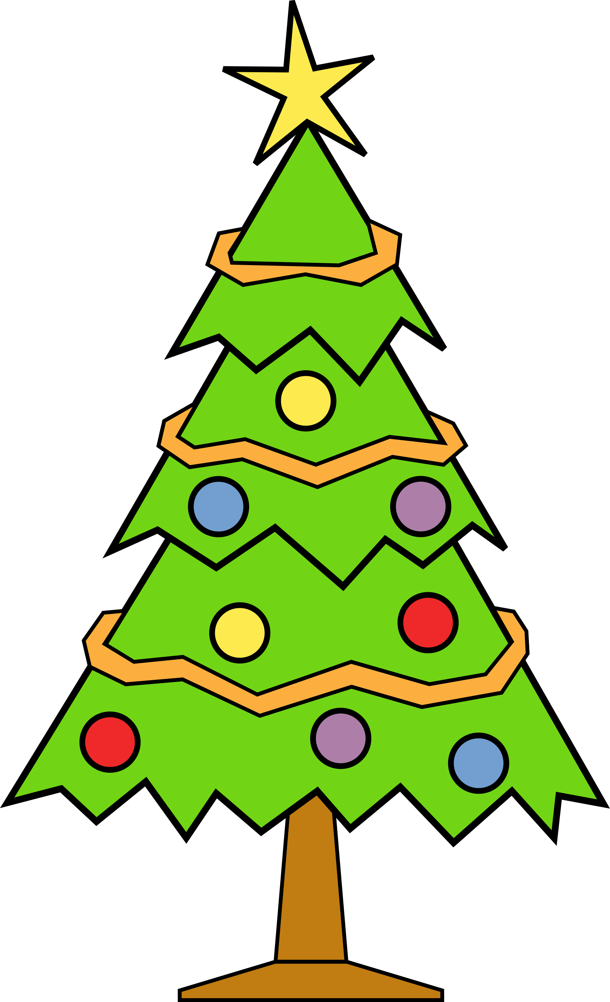 Disney Christmas Tree Clipart - Christmas Tree Clip Art Png Transparent Png (1979x3247), Png Download