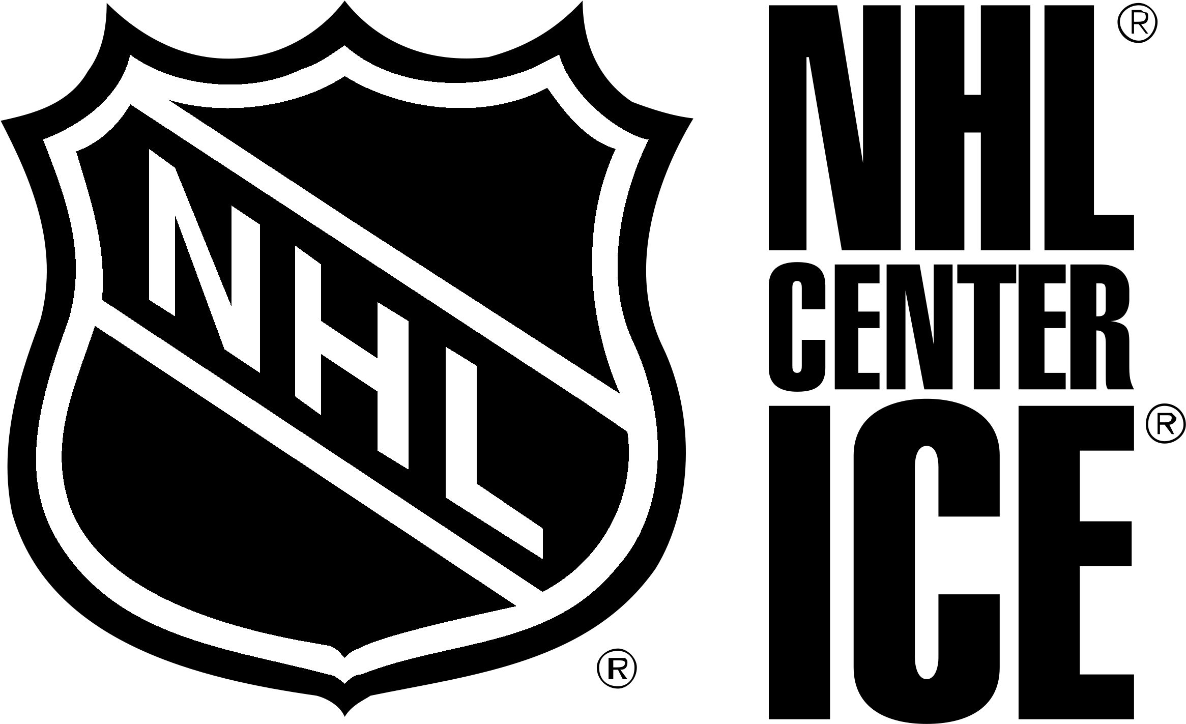 Nhl Center Ice Logo Black And White - Emblem Clipart (2400x2400), Png Download