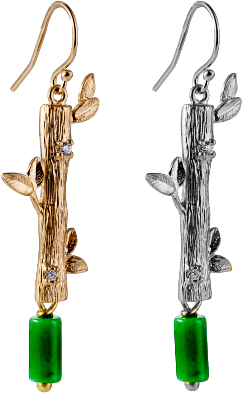 Jade Yun Boutique Gold Earrings - Earrings Clipart (2304x1728), Png Download