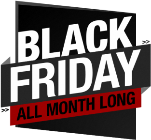 Black Friday All Month Long - Graphic Design Clipart (800x450), Png Download