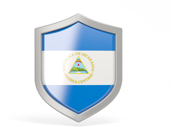 Illustration Of Flag Of Nicaragua - South Africa Flag Shield Clipart (640x480), Png Download