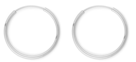 Between Hoops White Gold - Earrings Clipart (650x650), Png Download