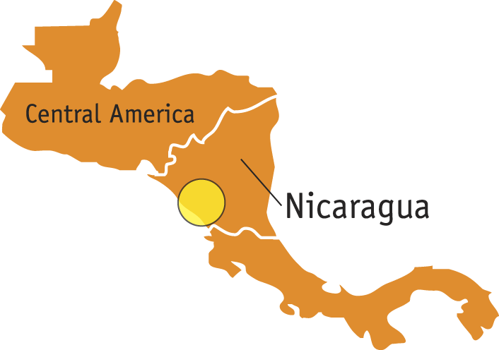 Nicaragua Map Region - El Salvador On Latin America Map Clipart (706x496), Png Download