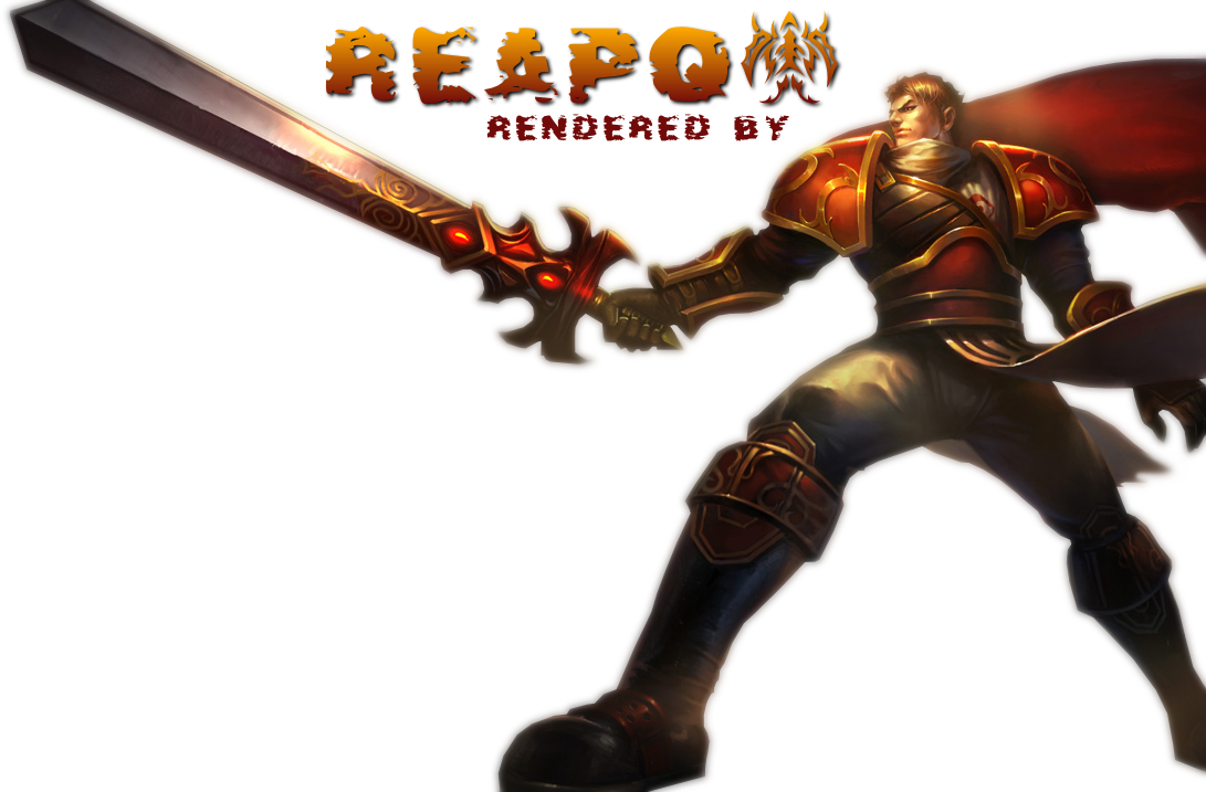 Garen Sanguine-[sigt - - League Of Legends Garen Clipart (1091x717), Png Download