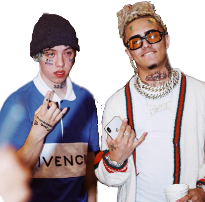 Lilxan Sticker - Lil Pump And Lil Xan Clipart (413x408), Png Download