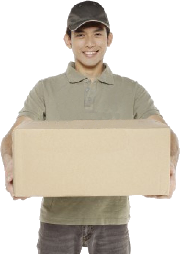 Mondays - Man Holding Package Clipart (801x1100), Png Download