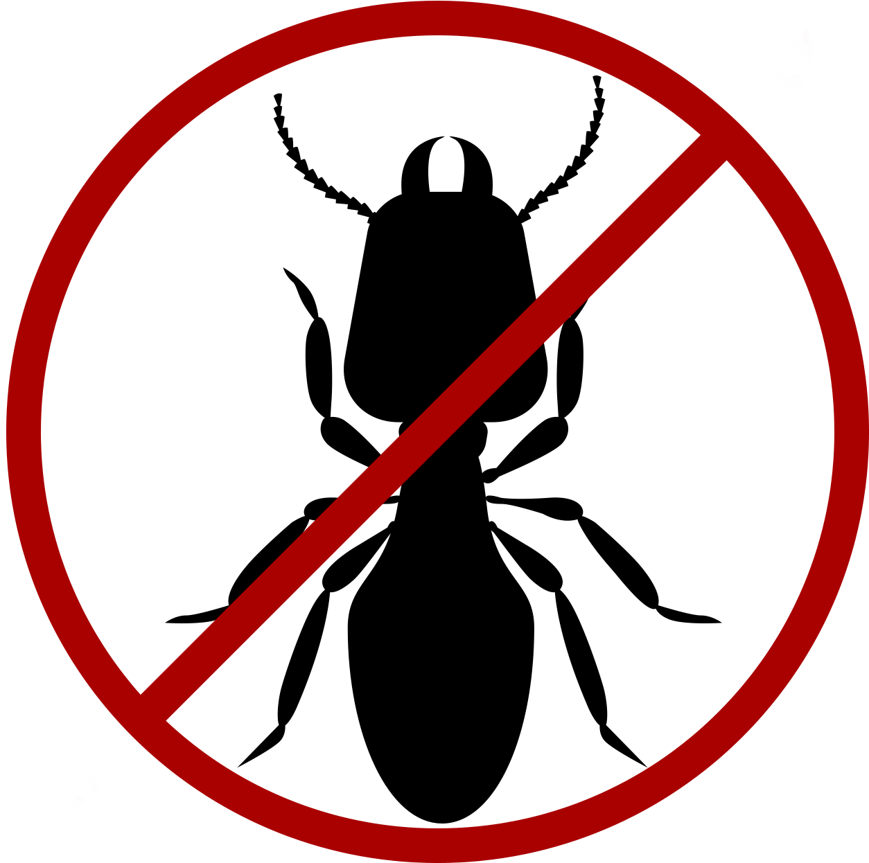 Termite Icon - Black No Symbol Transparent Clipart (1330x1308), Png Download