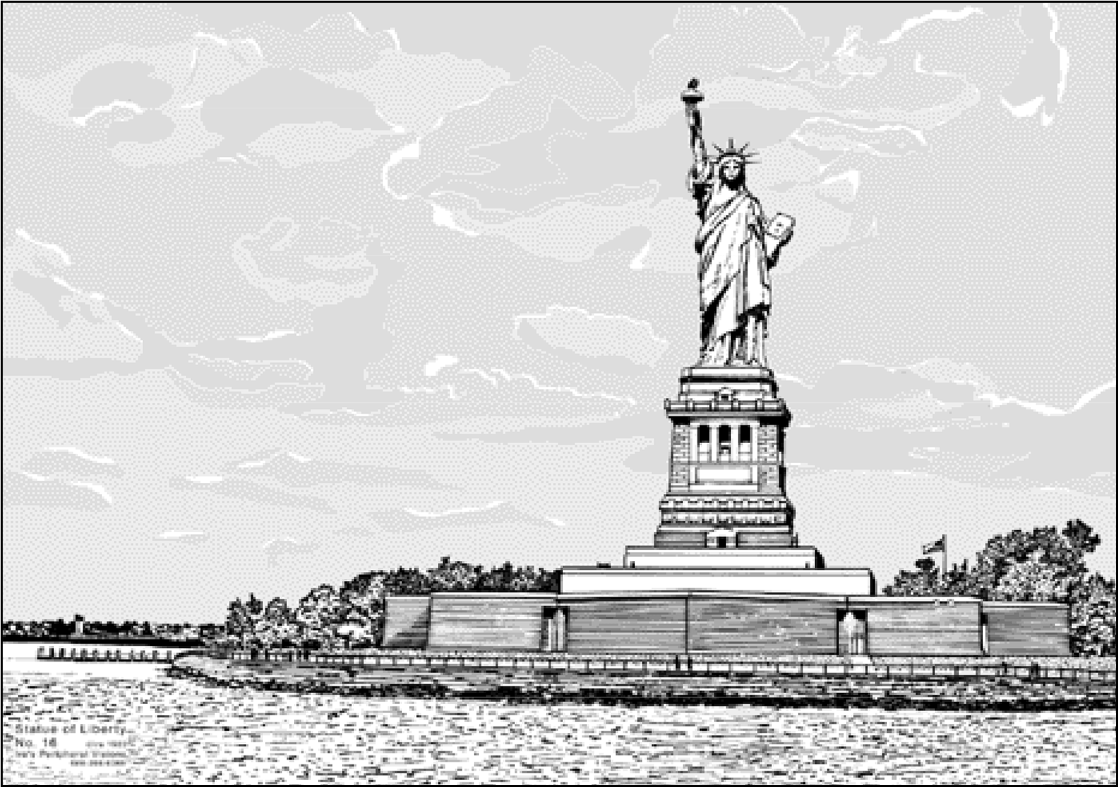 Statue Of Liberty Back Light - Statue Clipart (1660x1660), Png Download