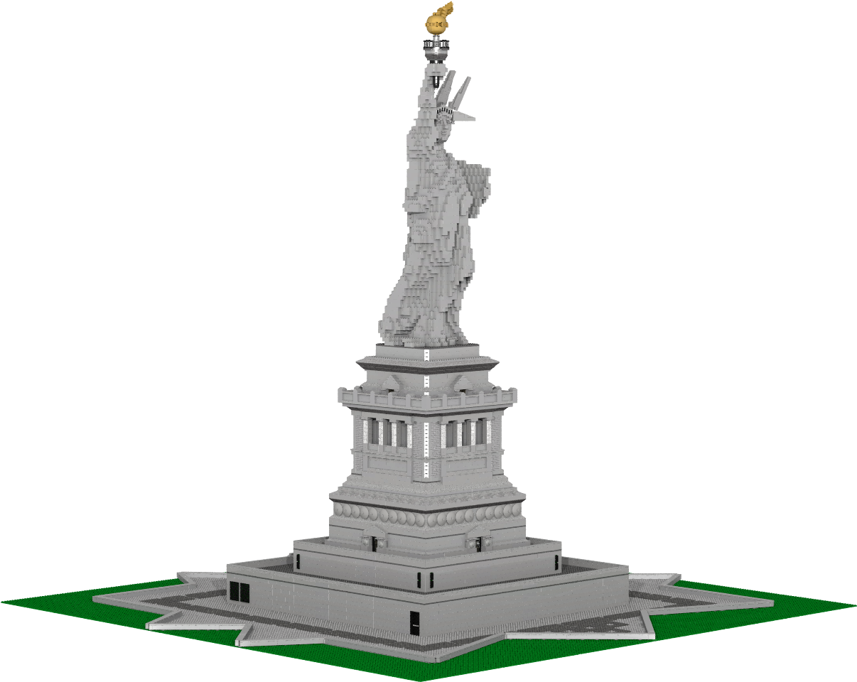 Custom Lego Building Statue Of Liberty - Statue Clipart (1311x1012), Png Download