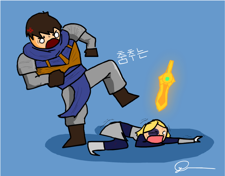 Garen's Got Some Serious Issues - Cartoon Clipart (800x800), Png Download
