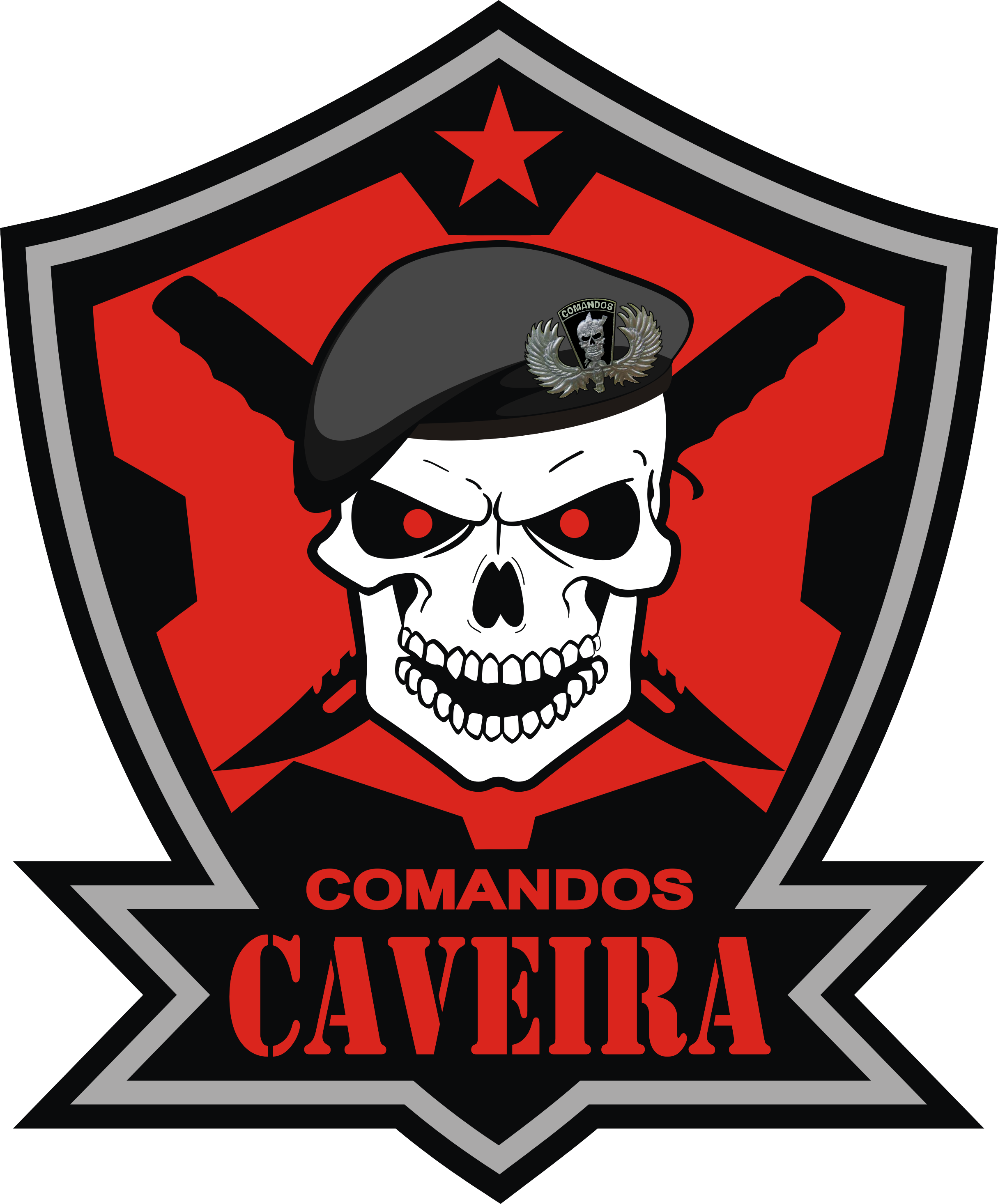 Comando Caveira Clipart (2430x2932), Png Download