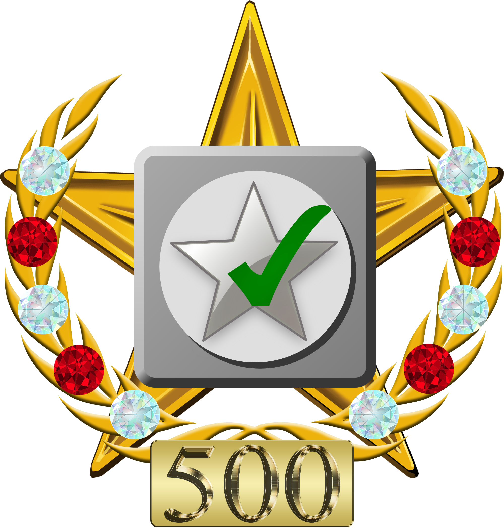 Decent Article Barnstar 1rb Degree Hires 500 Clipart (2000x2096), Png Download