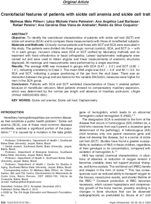 Pdf - Orthodontic Treatment Sickle Anemia Clipart (600x776), Png Download