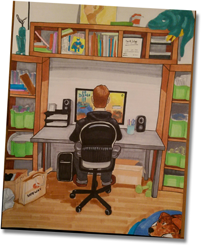 Online Illustration Classes - Chair Clipart (640x510), Png Download