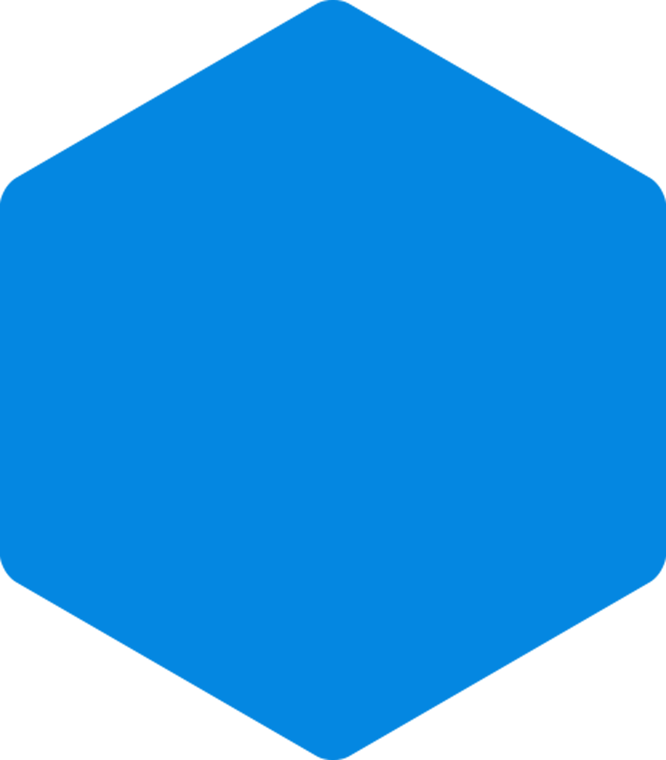 Europe Programme - Blue Hexagon Transparent Clipart (1319x1505), Png Download