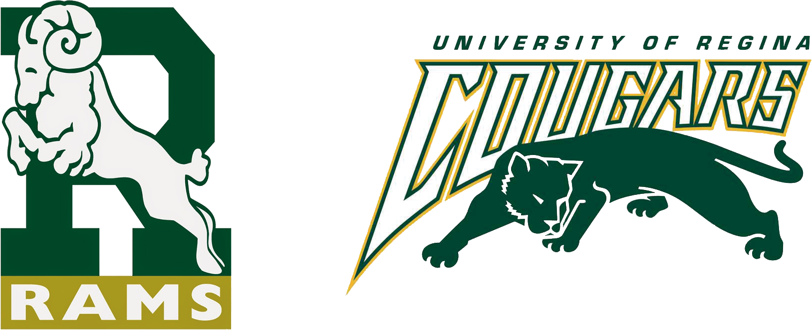 Regina Rams Cougars - U Of R Rams Logo Clipart (1627x662), Png Download