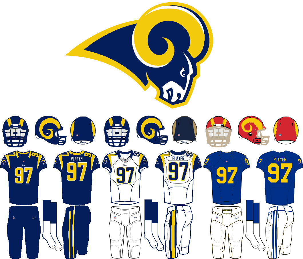 Indianapolis Season Nfl Rams Angeles Los 2018 Clipart - Los Angeles Rams - Png Download (1075x913), Png Download