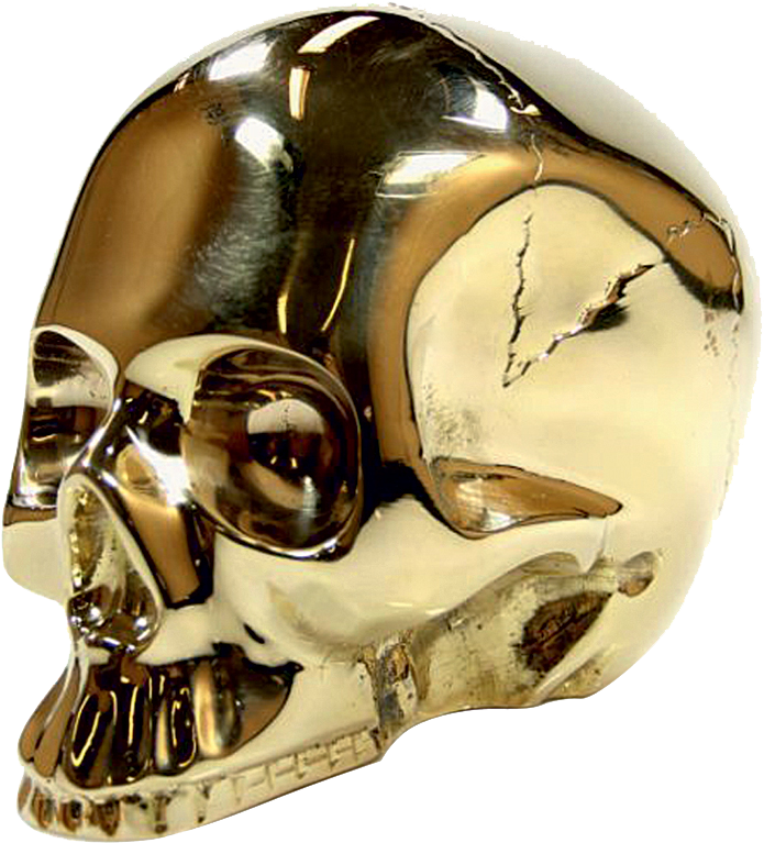 Caveira Ouro 2 - Caveira De Metal Png Clipart (826x898), Png Download