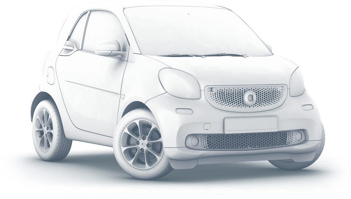 Smart Fortwo 2 Seats - City Car Clipart (1126x640), Png Download