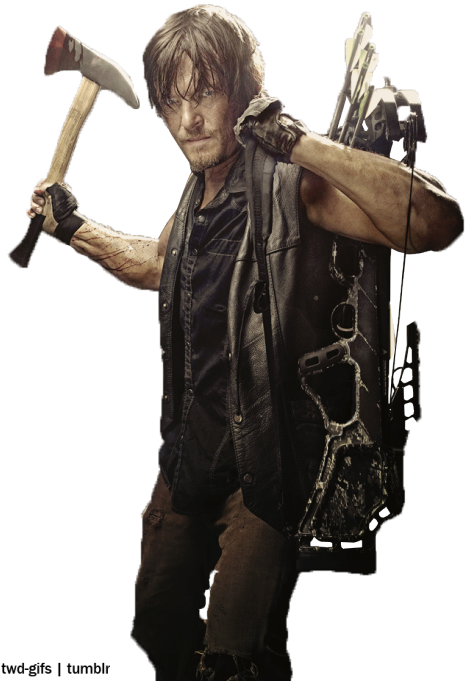 Png Daryl - Walking Dead Daryl Season 4 Clipart (500x697), Png Download