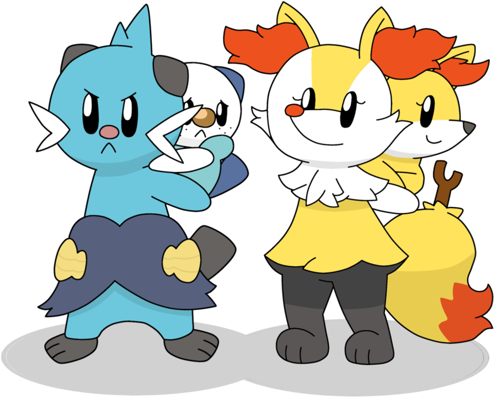 Dewott And Braixen Partners In Time Owo By Choco-chesse - Dewott And Braixen Clipart (998x801), Png Download