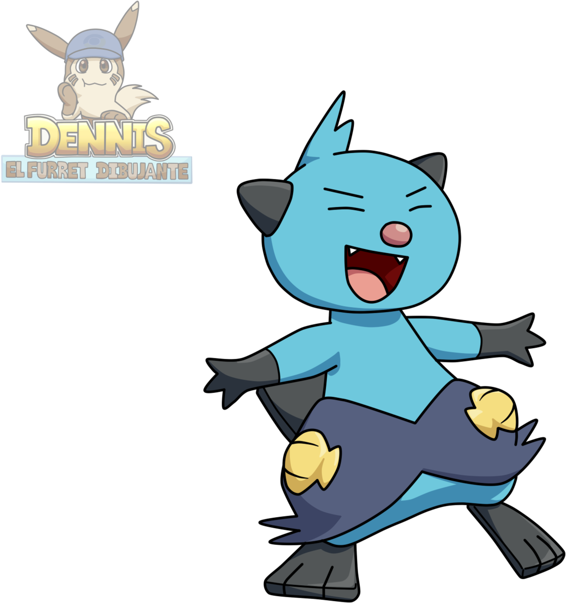 Buizel & Dewott - Cartoon Clipart (1280x1314), Png Download