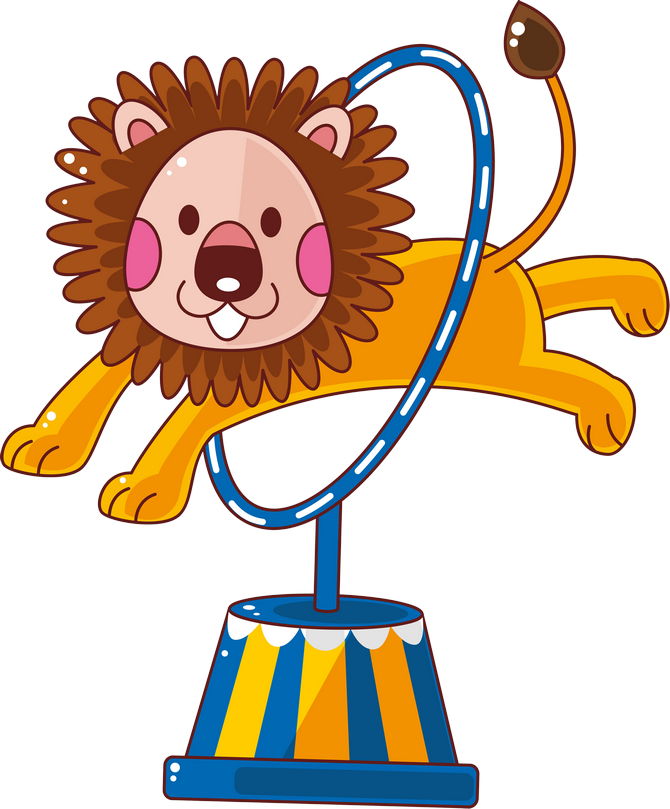 Circus - รูป หัว การ์ตูน สิงโต น่า รัก Clipart (670x809), Png Download