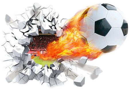 #balon #futbol #pelota #mundial - 3d Sport Wall Stickers Clipart (453x313), Png Download