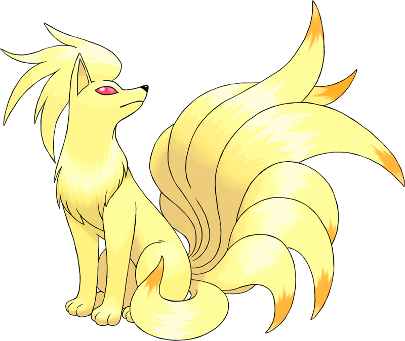 Shiny Ninetales Gen 1 Clipart (800x675), Png Download