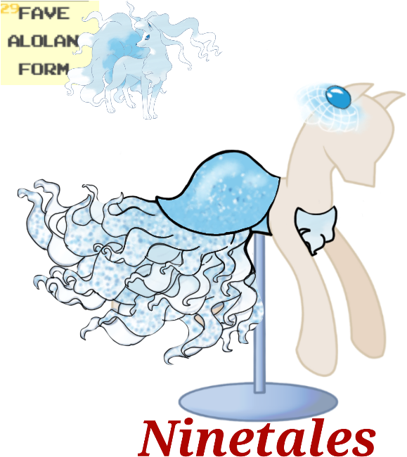 Alolan Ninetales, Artist - Cartoon Clipart (733x660), Png Download