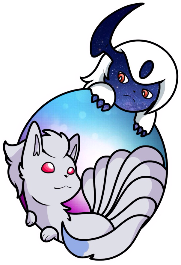 Image - Absol And Ninetales Clipart (604x885), Png Download