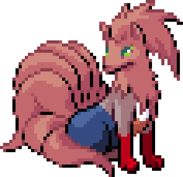 Monika Ninetales - Grille Point De Croix Pokemon Clipart (590x570), Png Download