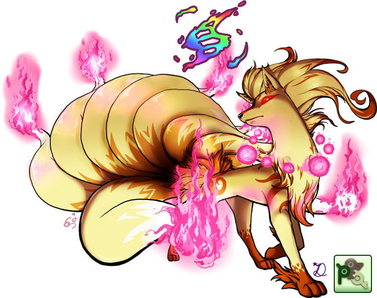 System Salamence - Mega Ninetales Pokefarm Clipart (750x593), Png Download