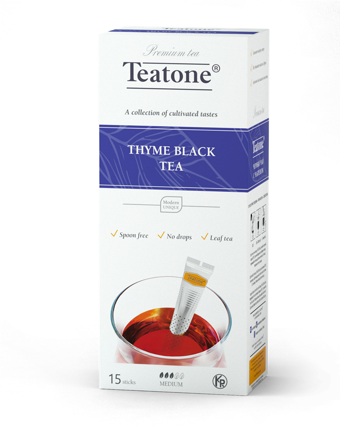 Thyme Black Tea - Black Tea Clipart (667x889), Png Download