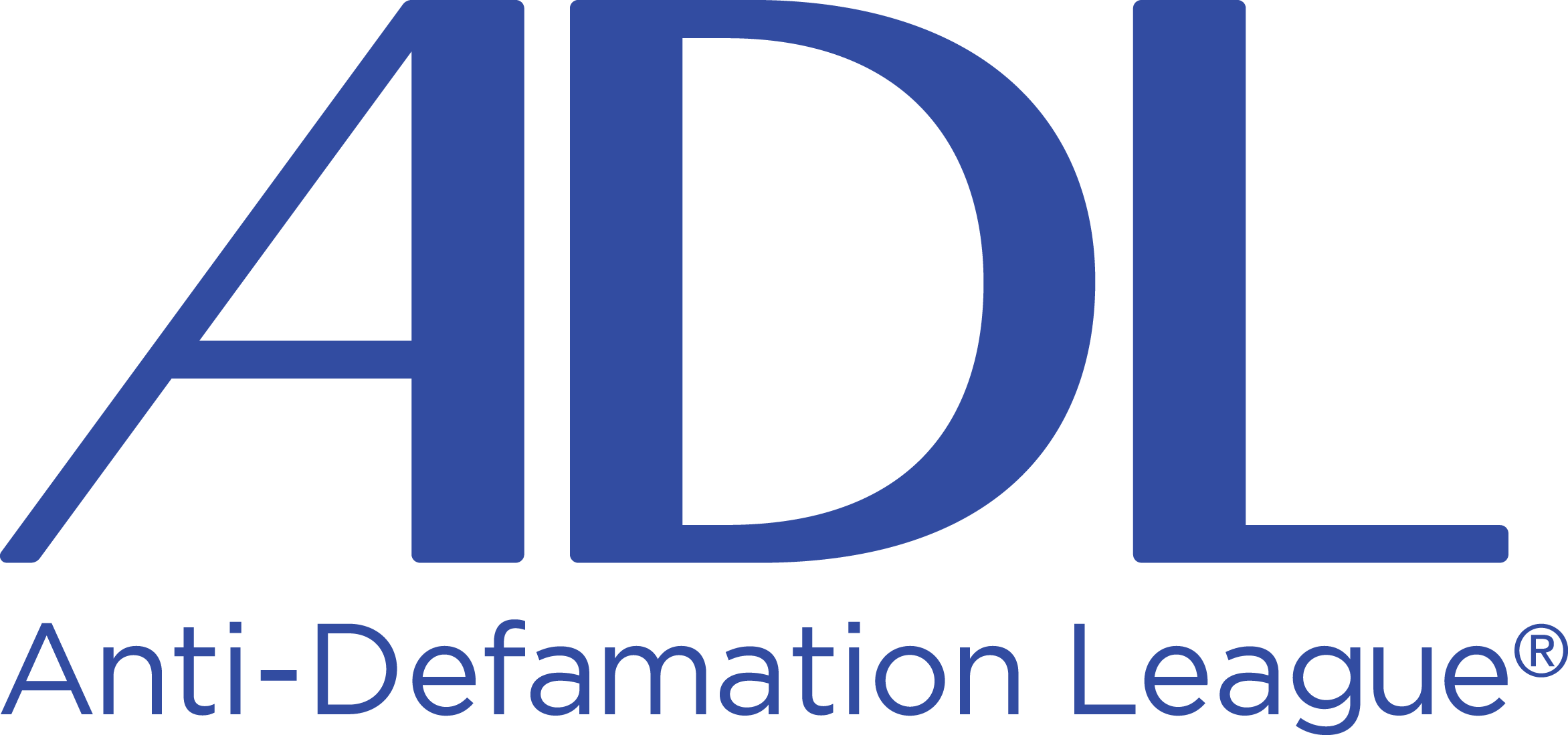 Anti-defamation League - Anti Defamation League Logo Transparent Clipart (2344x1099), Png Download