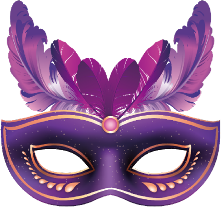 Mascara Antifaz Violeta Venecia , Png Download - Transparent Background Masquerade Png Mask Clipart (709x664), Png Download