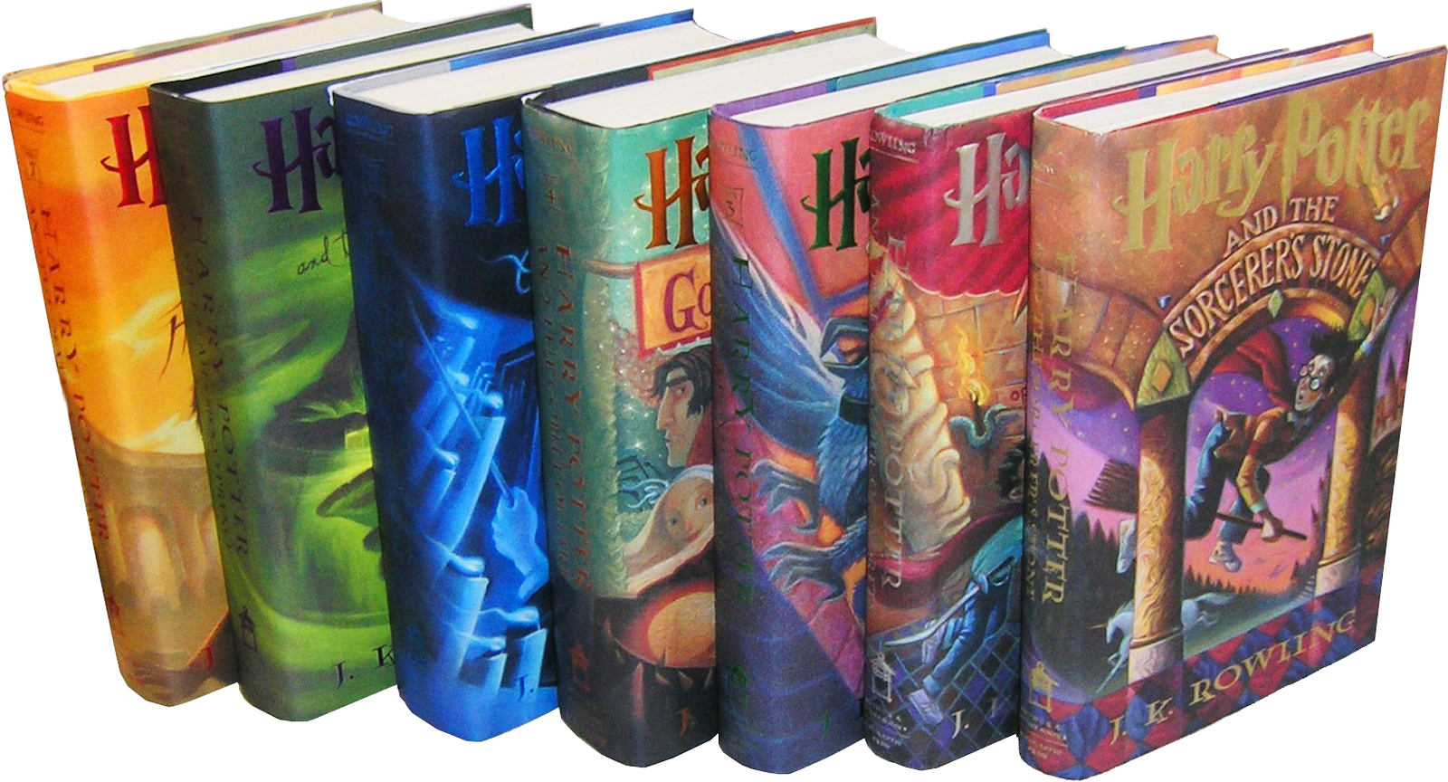 Harry Potter Books Png - Harry Potter American Books Clipart (1600x864), Png Download