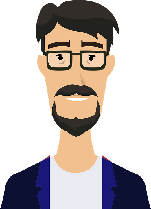 Man Face Portrait Male Person Human Adult People - Illustration Clipart (522x720), Png Download