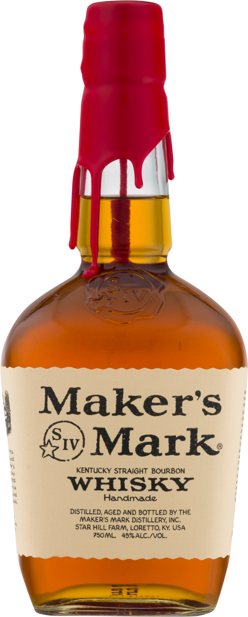 Maker's Mark Bourbon Whisky, - Makers Mark Bourbon 1l Clipart (2000x2000), Png Download