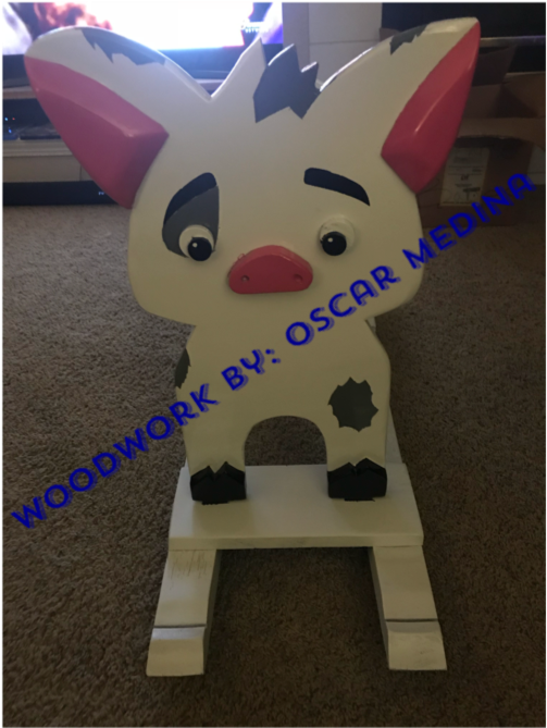 Pua Rocking Horse Done By Oscar Medina - Paw Clipart (1000x1000), Png Download