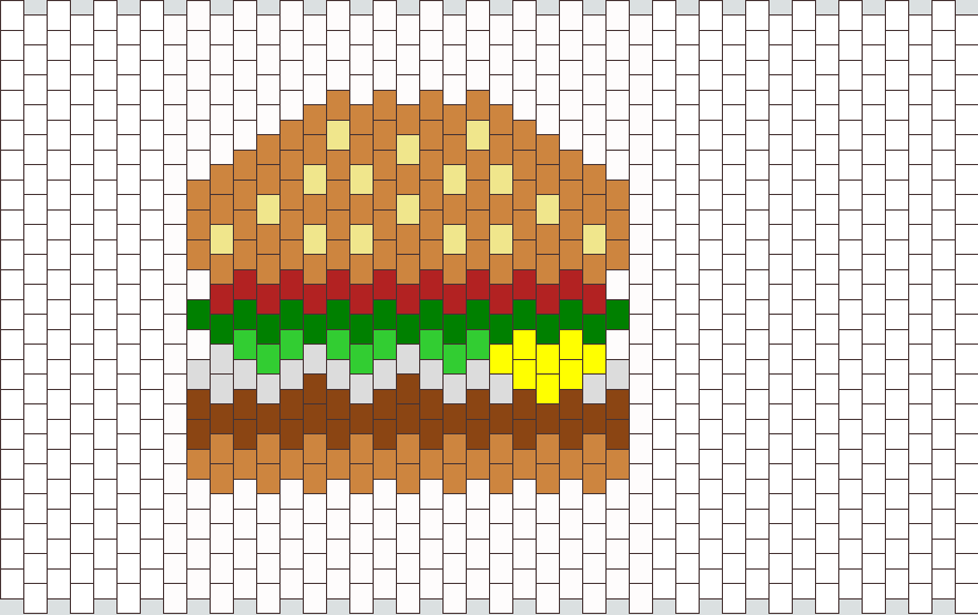 Krabby Pattie Kandi Pattern - Alton Towers Clipart (882x555), Png Download