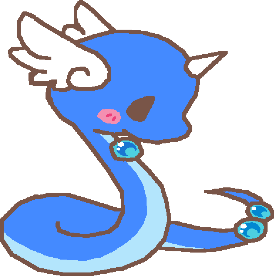 Dragonair - Dragonair Kawaii Clipart (1000x1000), Png Download